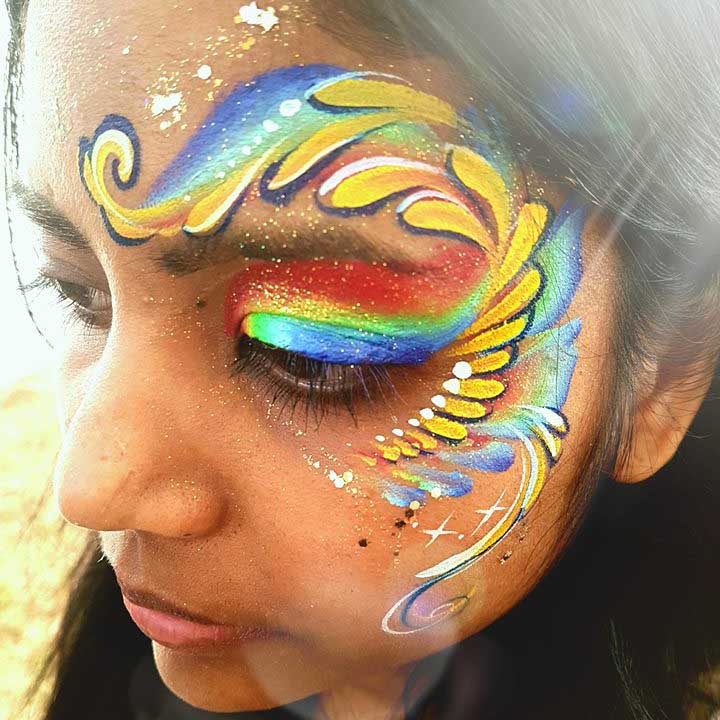 rainbow face painting melbourne6